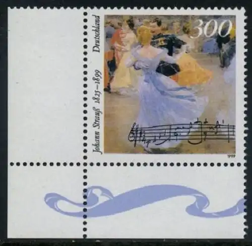 BUND 1999 Michel-Nummer 2061 postfrisch EINZELMARKE ECKRAND unten links