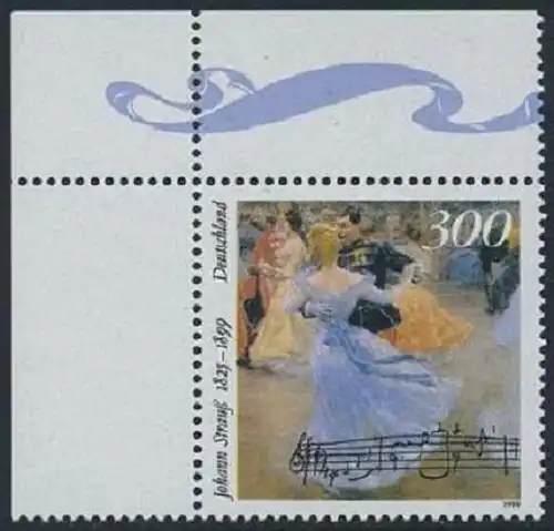 BUND 1999 Michel-Nummer 2061 postfrisch EINZELMARKE ECKRAND oben links