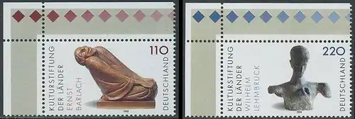 BUND 1999 Michel-Nummer 2063-2064 postfrisch SATZ(2) EINZELMARKEN ECKRÄNDER oben links