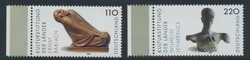 BUND 1999 Michel-Nummer 2063-2064 postfrisch SATZ(2) EINZELMARKEN RÄNDER links