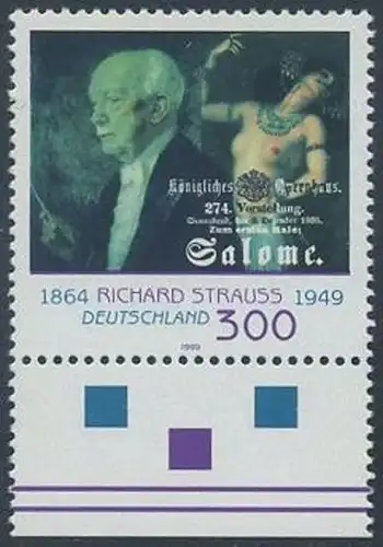 BUND 1999 Michel-Nummer 2076 postfrisch EINZELMARKE RAND unten (a)