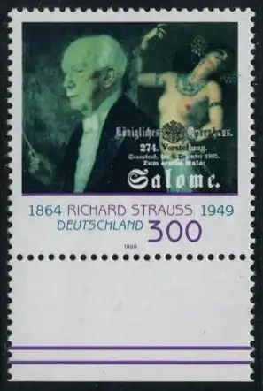 BUND 1999 Michel-Nummer 2076 postfrisch EINZELMARKE RAND unten (b)