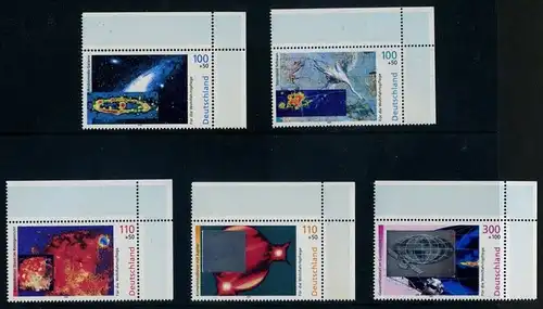 BUND 1999 Michel-Nummer 2077-2081 postfrisch SATZ(5) EINZELMARKEN ECKRÄNDER oben rechts