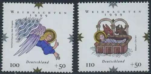 BUND 1999 Michel-Nummer 2084-2085 postfrisch SATZ(2) EINZELMARKEN