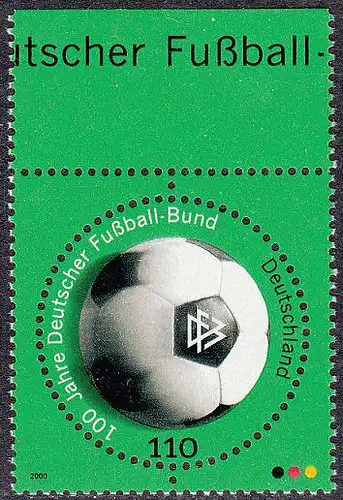 BUND 2000 Michel-Nummer 2091 postfrisch EINZELMARKE RAND oben (c)