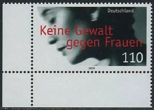 BUND 2000 Michel-Nummer 2093 postfrisch EINZELMARKE ECKRAND unten links