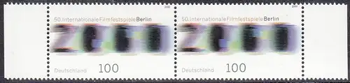 BUND 2000 Michel-Nummer 2102 postfrisch horiz.PAAR RÄNDER rechts/links