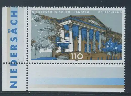 BUND 2000 Michel-Nummer 2104 postfrisch EINZELMARKE ECKRAND unten links