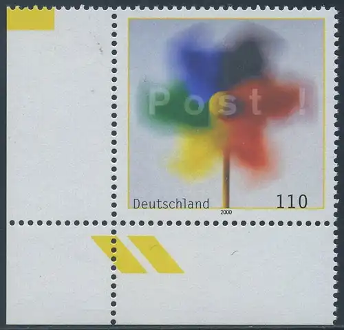 BUND 2000 Michel-Nummer 2106 postfrisch EINZELMARKE ECKRAND unten links