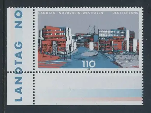 BUND 2000 Michel-Nummer 2110 postfrisch EINZELMARKE ECKRAND unten links