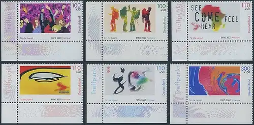 BUND 2000 Michel-Nummer 2117-2122 postfrisch SATZ(6) EINZELMARKEN ECKRÄNDER unten links