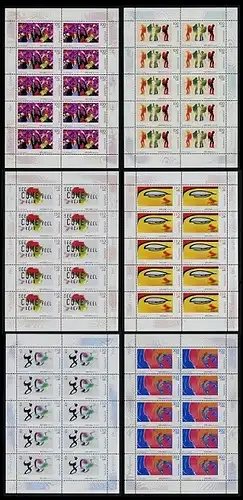 BUND 2000 Michel-Nummer 2117-2122 postfrisch SATZ(6) BÖGEN(je 10)