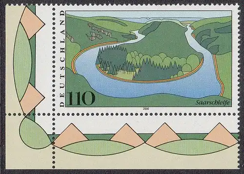 BUND 2000 Michel-Nummer 2133 postfrisch EINZELMARKE ECKRAND unten links