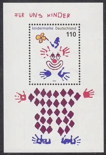 BUND 2000 Michel-Nummer 2134 postfrisch BOGEN(1) -Blockausgabe 53-