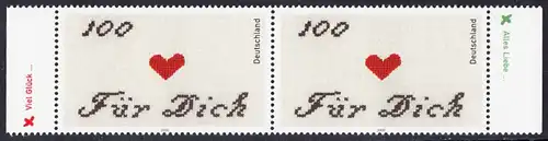BUND 2000 Michel-Nummer 2138 postfrisch horiz.PAAR RÄNDER rechts/links (b)