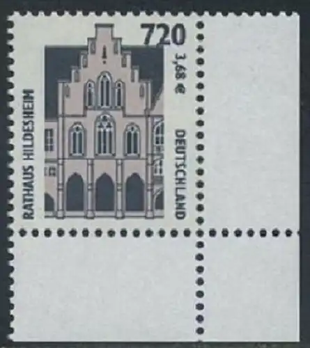 BUND 2001 Michel-Nummer 2197 postfrisch EINZELMARKE ECKRAND unten rechts