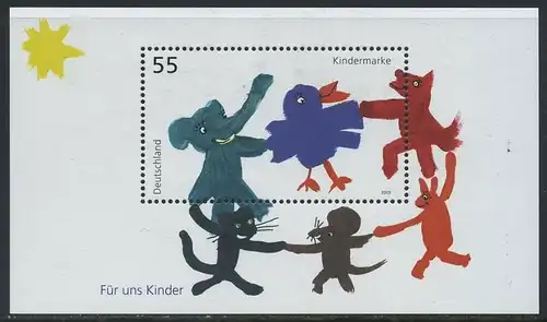BUND 2003 Michel-Nummer 2360 postfrisch BOGEN(1) -Blockausgabe 64-