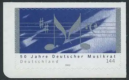 BUND 2004 Michel-Nummer 2380 postfrisch EINZELMARKE (k) -aus MH/selbstklebend-