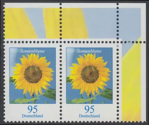 BUND 2005 Michel-Nummer 2434 postfrisch vert.PAAR ECKRAND oben rechts