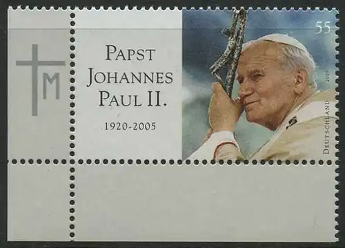 BUND 2005 Michel-Nummer 2460 postfrisch EINZELMARKE ECKRAND unten links