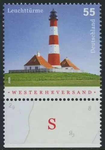 BUND 2005 Michel-Nummer 2474 postfrisch EINZELMARKE RAND unten