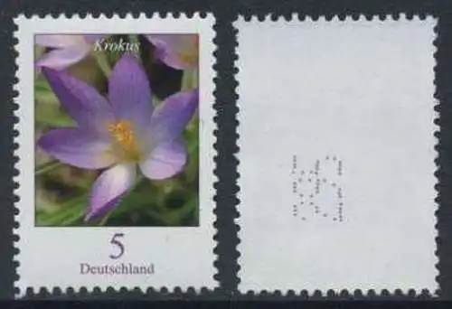 BUND 2005 Michel-Nummer 2480 postfrisch EINZELMARKE m/ rücks.Rollennummer 295