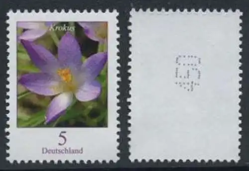 BUND 2005 Michel-Nummer 2480 postfrisch EINZELMARKE m/ rücks.Rollennummer 450