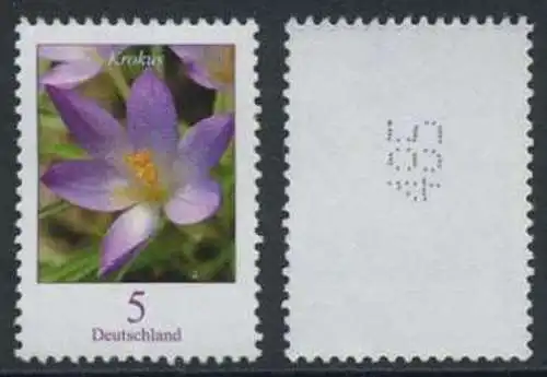 BUND 2005 Michel-Nummer 2480 postfrisch EINZELMARKE m/ rücks.Rollennummer 485