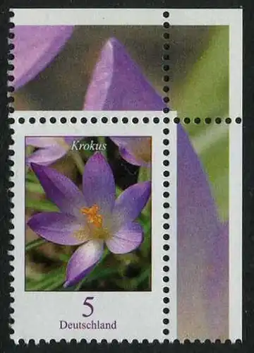 BUND 2005 Michel-Nummer 2480 postfrisch EINZELMARKE ECKRAND oben rechts