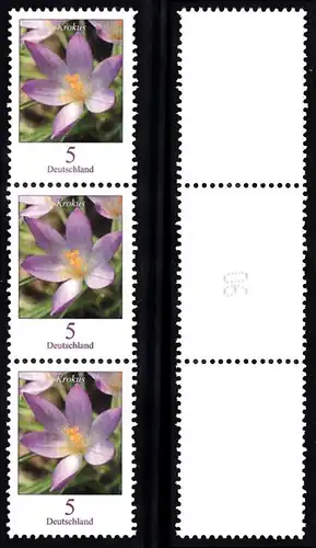 BUND 2005 Michel-Nummer 2480 postfrisch vert.STRIP(3) m/ rücks.Rollennummer 90