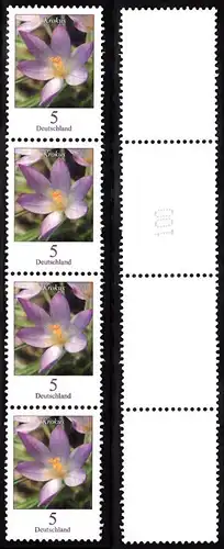 BUND 2005 Michel-Nummer 2480 postfrisch vert.STRIP(4) m/ rücks.Rollennummer 100