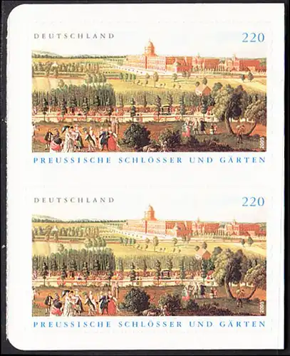 BUND 2005 Michel-Nummer 2499 postfrisch vert.PAAR (c) -aus MH/selbstklebend-