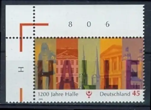 BUND 2006 Michel-Nummer 2510 postfrisch EINZELMARKE ECKRAND oben links