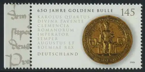 BUND 2006 Michel-Nummer 2511 postfrisch EINZELMARKE RAND links (a)