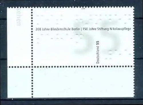 BUND 2006 Michel-Nummer 2525 postfrisch EINZELMARKE ECKRAND unten links