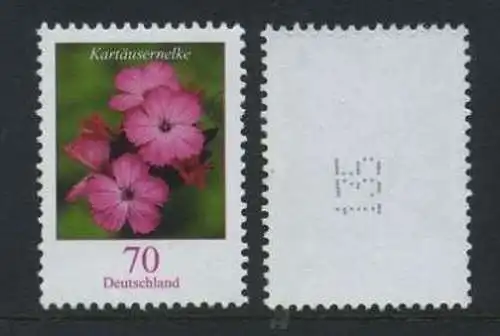 BUND 2006 Michel-Nummer 2529 postfrisch EINZELMARKE m/ rücks.Rollennummer 135