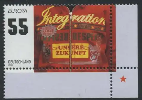 BUND 2006 Michel-Nummer 2535 postfrisch EINZELMARKE ECKRAND unten rechts