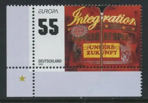 BUND 2006 Michel-Nummer 2535 postfrisch EINZELMARKE ECKRAND unten links