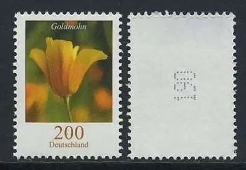 BUND 2006 Michel-Nummer 2568 postfrisch EINZELMARKE m/ rücks.Rollennummer 190