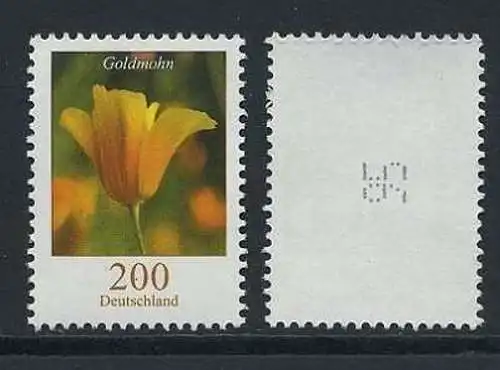 BUND 2006 Michel-Nummer 2568 postfrisch EINZELMARKE m/ rücks.Rollennummer 95