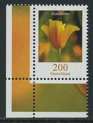 BUND 2006 Michel-Nummer 2568 postfrisch EINZELMARKE ECKRAND unten links