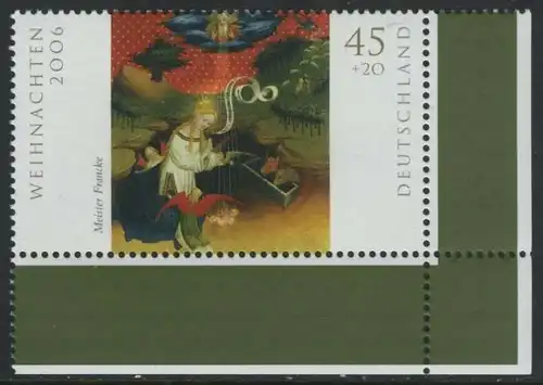 BUND 2006 Michel-Nummer 2569 postfrisch EINZELMARKE ECKRAND unten rechts