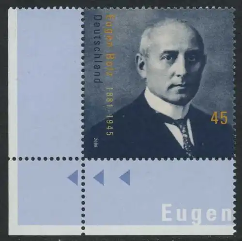 BUND 2006 Michel-Nummer 2571 postfrisch EINZELMARKE ECKRAND unten links