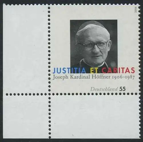 BUND 2006 Michel-Nummer 2572 postfrisch EINZELMARKE ECKRAND unten links