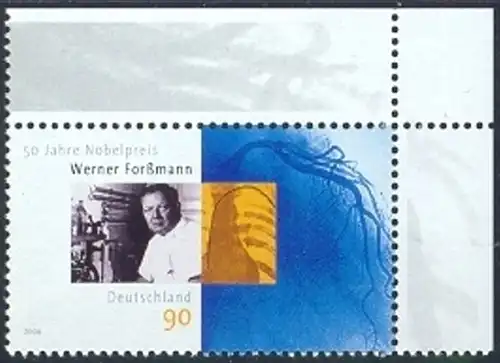 BUND 2006 Michel-Nummer 2573 postfrisch EINZELMARKE ECKRAND oben rechts