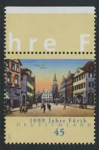 BUND 2007 Michel-Nummer 2580 postfrisch EINZELMARKE RAND oben (a)