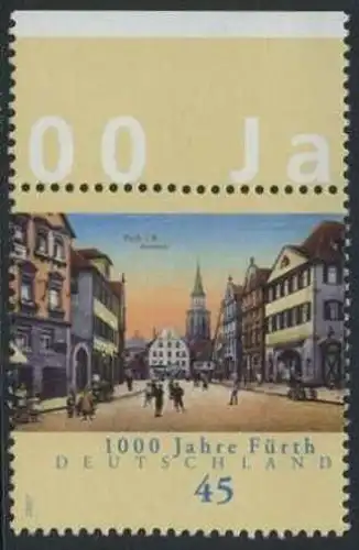 BUND 2007 Michel-Nummer 2580 postfrisch EINZELMARKE RAND oben (b)