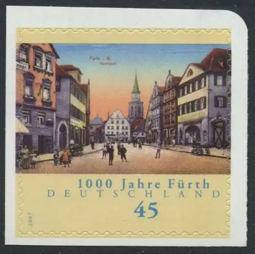 BUND 2007 Michel-Nummer 2584 postfrisch EINZELMARKE (n) -aus MH/selbstklebend-