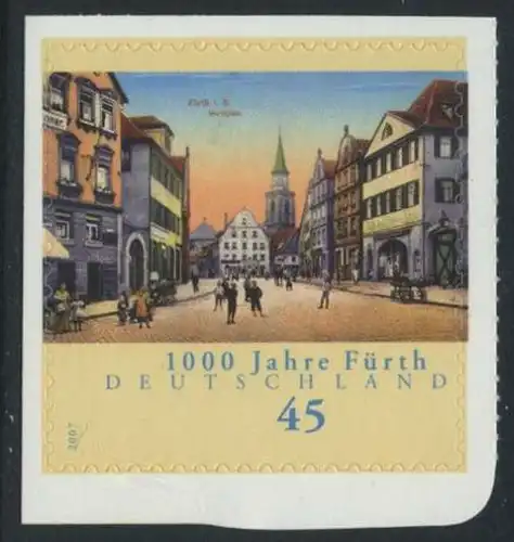 BUND 2007 Michel-Nummer 2584 postfrisch EINZELMARKE (a) -aus MH/selbstklebend-