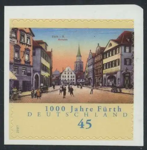 BUND 2007 Michel-Nummer 2584 postfrisch EINZELMARKE (j) -aus MH/selbstklebend-